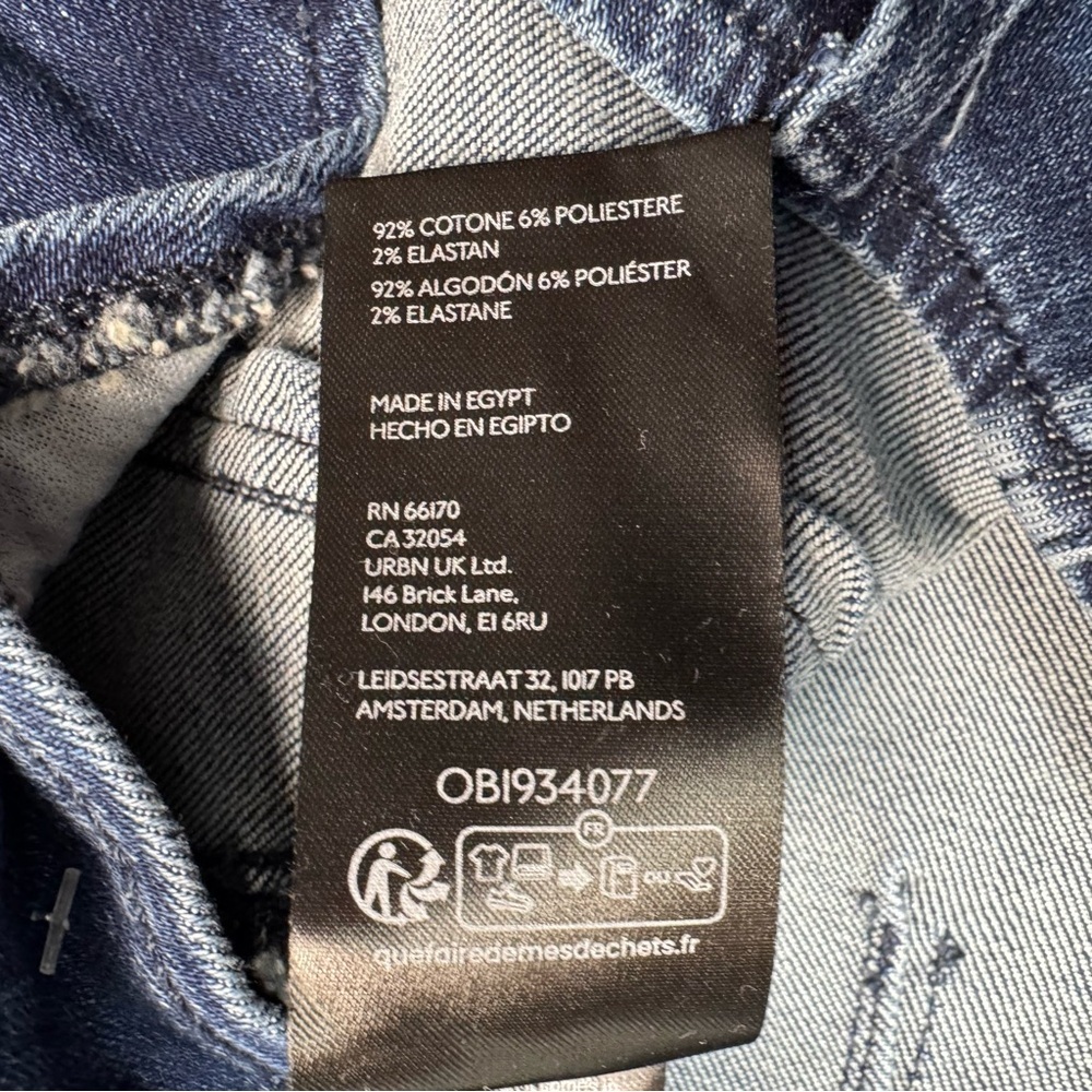 NWT New Free People We The Free Level Up Slit Slim Flare Night Sky Jeans Size 31 - Picture 9 of 13